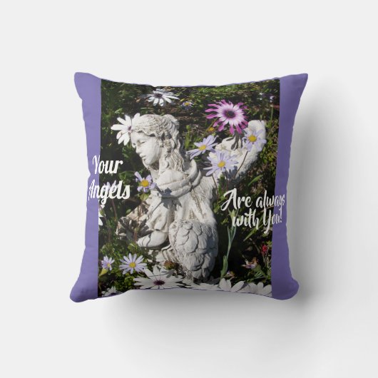 あなたの天使はいつもあなたと一緒にいるフローラ天使 クッション (裏面)