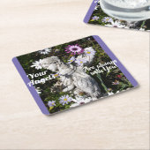 あなたの天使はいつもあなたと一緒にいるフローラ天使 スクエアペーパーコースター (アングル)