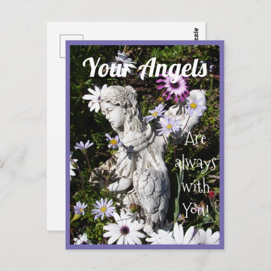 あなたの天使はいつもあなたと一緒にいるフローラ天使 ポストカード (正面/裏面)