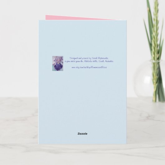 あなたの天使はいつもあなたと一緒にいるフローラ花 カード (裏面)