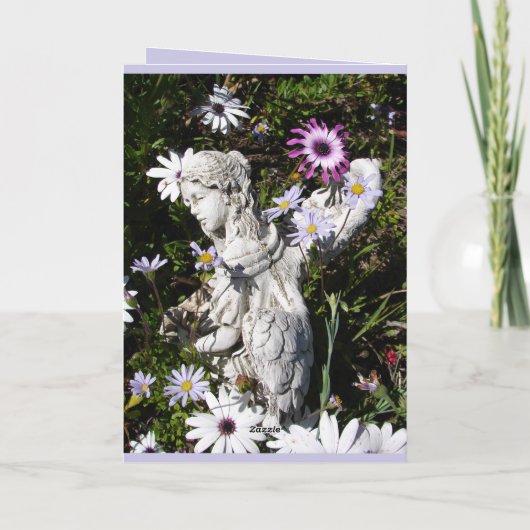 あなたの天使はいつもあなたと一緒にいるフローラ花 カード (裏面)