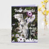 あなたの天使はいつもあなたと一緒にいるフローラ花  カード (黄色い花)