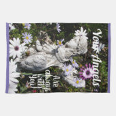 あなたの天使はいつもあなたと一緒にいるフローラ花 キッチンタオル (横)