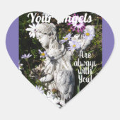 あなたの天使はいつもあなたと一緒にいるフローラ花 ハートシール (正面)