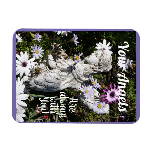 あなたの天使はいつもあなたと一緒にいるフローラ花 マグネット (横)