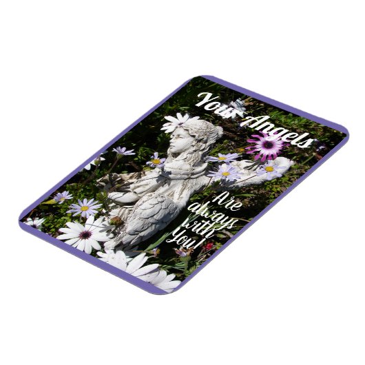 あなたの天使はいつもあなたと一緒にいるフローラ花 マグネット (左側)