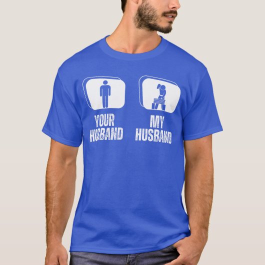 あなたの夫、わたしの夫 主婦空手が面白い Tシャツ (正面)