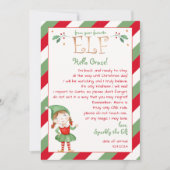 あなたの女の子からの手紙小妖精や小人こんにちはパーソナライズ 招待状 (正面)