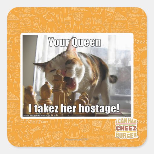 あなたの女王、私は彼女を人質に取る スクエアシール (正面)