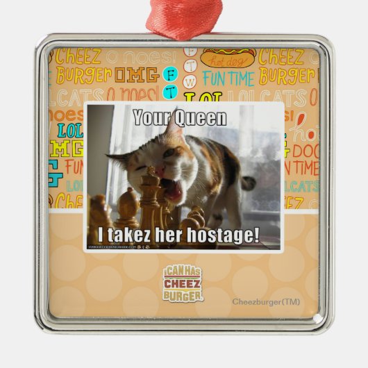 あなたの女王、Iのtakez彼女の人質 メタルオーナメント (正面)