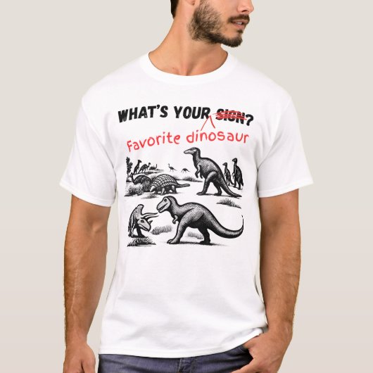 あなたの好きな恐竜は? Tシャツ (正面)