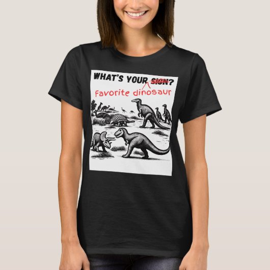 あなたの好きな恐竜は？ Tシャツ (正面)