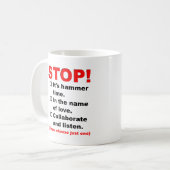 あなたの好きな理由で立ち止まれ ファニーマグ コーヒーマグカップ (正面左)