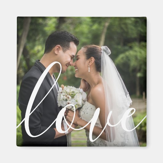 あなたの好きな結婚式の写真 スクリプトLove マグネット (正面)