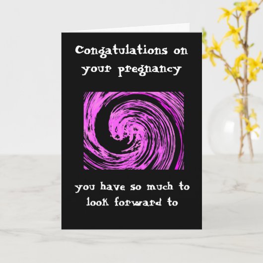 あなたの妊娠のお祝い カード (黄色い花)