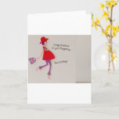 あなたの妊娠のお祝い! カード (黄色い花)