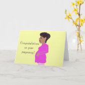 あなたの妊娠カードのお祝い カード (黄色い花)