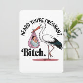 あなたの妊娠コウノトリおもしろいコ妊娠ベビーを聞いた 招待状 (スタンド正面)