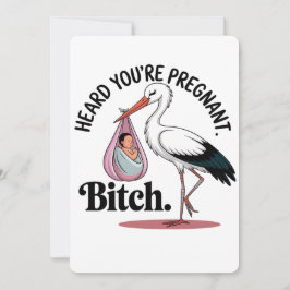 あなたの妊娠コウノトリおもしろいコ妊娠ベビーを聞いた 招待状