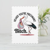 あなたの妊娠コウノトリおもしろいコ妊娠ベビーを聞いた 招待状 (スタンド正面)