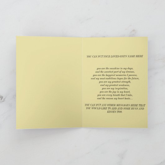 あなたの妻および家族のためのバースデー・カード カード (内部)