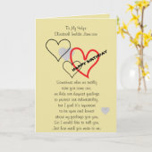 あなたの妻および家族のためのバースデー・カード カード (黄色い花)