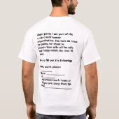 あなたの妻が10時にどこにあるか知っていますか。 Tシャツ (裏面)