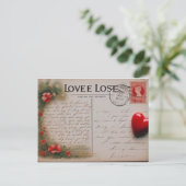 あなたの妻のためのロマンチックなポストカード ポストカード (スタンド正面)