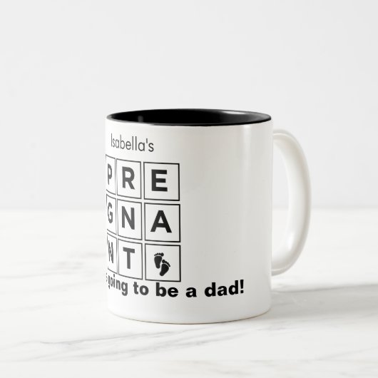 あなたの妻の妊娠中の2トーンのコーヒーマグ ツートーンマグカップ (正面右)