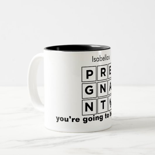 あなたの妻の妊娠中の2トーンのコーヒーマグ ツートーンマグカップ (正面左)