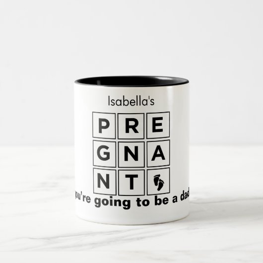 あなたの妻の妊娠中の2トーンのコーヒーマグ ツートーンマグカップ (中央)