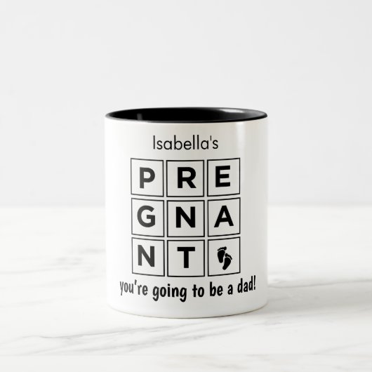 あなたの妻は妊娠している ツートーンマグカップ (中央)