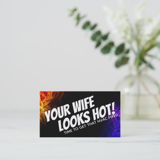 あなたの妻は熱いHVACの名刺を見ます 名刺 (スタンド正面)