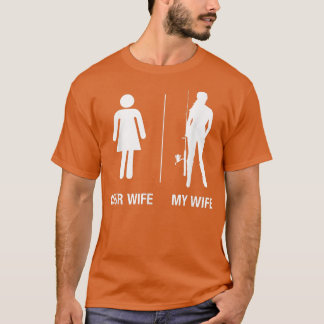あなたの妻を私の妻の魚釣りおもしろい、夫Gif Tシャツ
