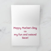 あなたの姉妹のための母の日カード カード (内部)