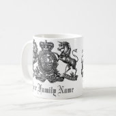 あなたの姓のカスタマイズ可能な頂上のコーヒー・マグ コーヒーマグカップ (正面左)