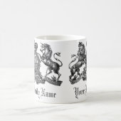 あなたの姓のカスタマイズ可能な頂上のコーヒー・マグ コーヒーマグカップ (中央)