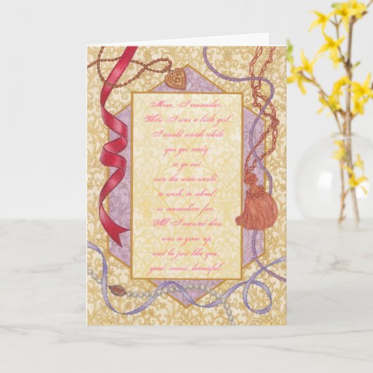 "あなたの娘からのお母さんに"、の母の日カード カード (黄色い花)