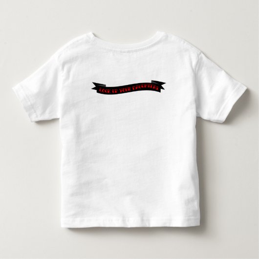 あなたの娘の入れ墨のつばめのワイシャツをロックして下さい トドラーTシャツ (裏面)