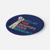 あなたの娘の権利が青に依存するように投票 ペーパープレート (アングル)