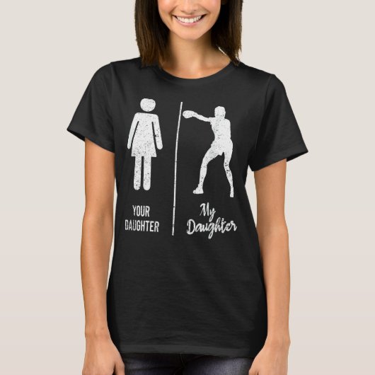 あなたの娘の私の娘のボクシング親ボクサー脂肪 Tシャツ (正面)