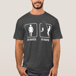 あなたの娘マイ魚釣り娘おもしろいD Tシャツ