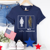 あなたの娘私の娘おもしろい軍隊母パパ Tシャツ
