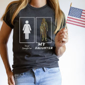 あなたの娘私の娘おもしろい軍隊母パパ Tシャツ