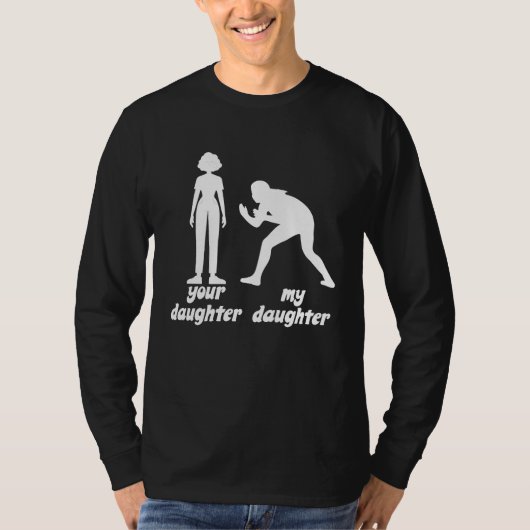 あなたの娘+私の娘 レスリングの衣装 ラブズ レスリング Tシャツ (正面)