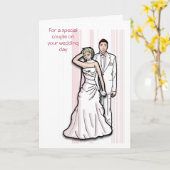 あなたの婚礼の日の特別なカップルのため カード (黄色い花)