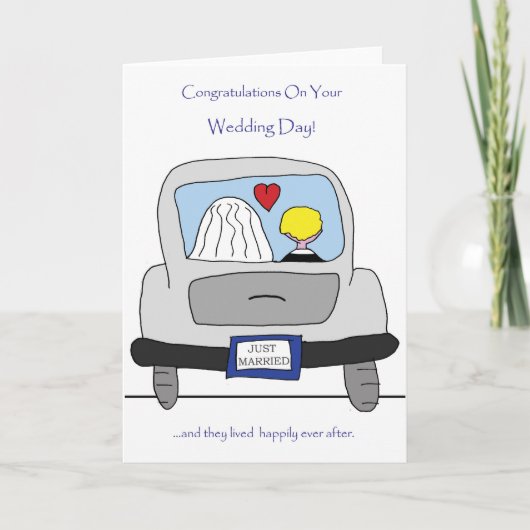 あなたの婚礼の日カードのお祝い カード (正面)