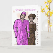 あなたの婚礼の日、お祝い カード (黄色い花)