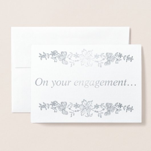 あなたの婚約で…シルバー 箔カード (封筒付き正面)