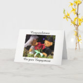 あなたの婚約カードおめでとう カード (黄色い花)